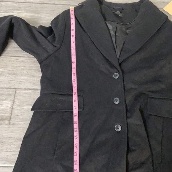 HALOGEN WOOL Single Breasted Notch Collar BLACK - Picture 16 of 17